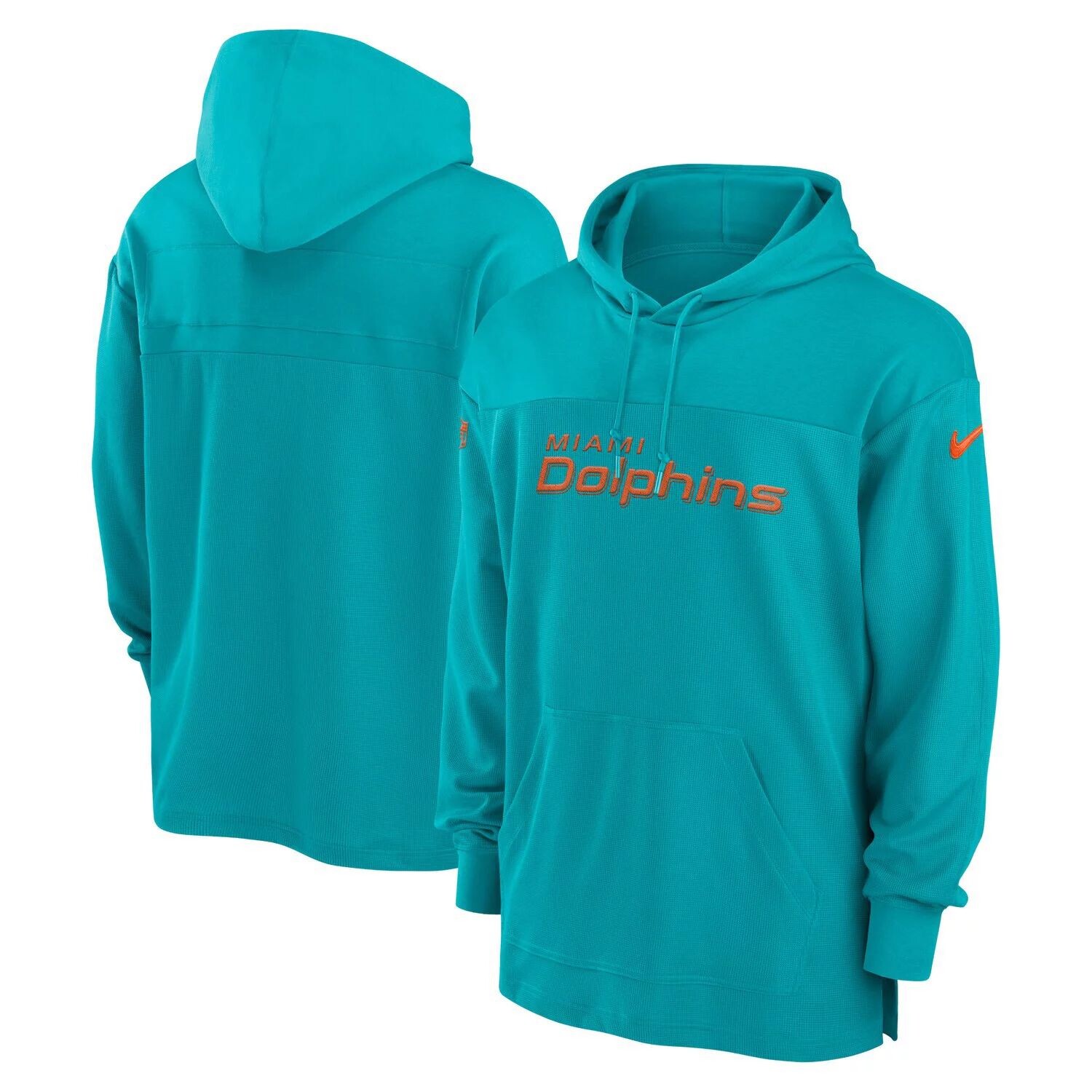

Мужская футболка с капюшоном Aqua Miami Dolphins 2023 Sideline Performance Nike