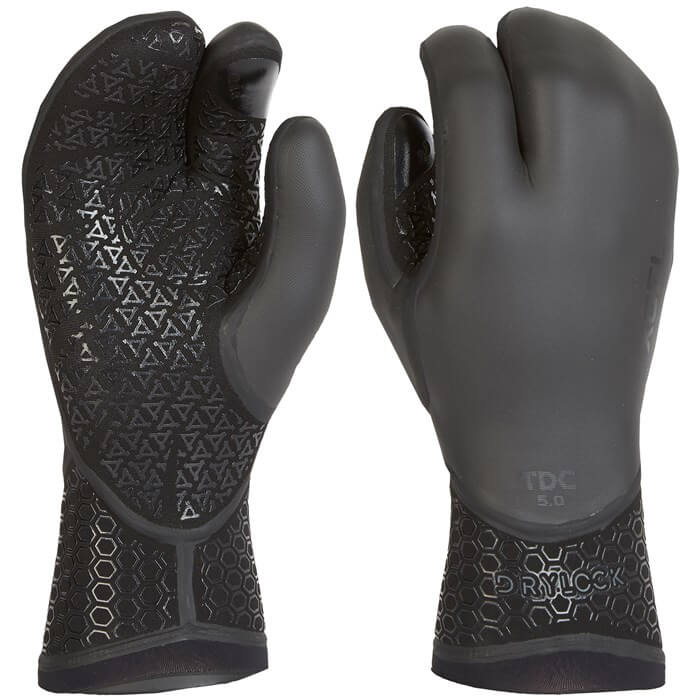 Перчатки для гидрокостюма XCEL 5mm Drylock Texture Skin 3-Finger, черный перчатки ссм перчатки игрока hg as v pro gloves sr bk wh