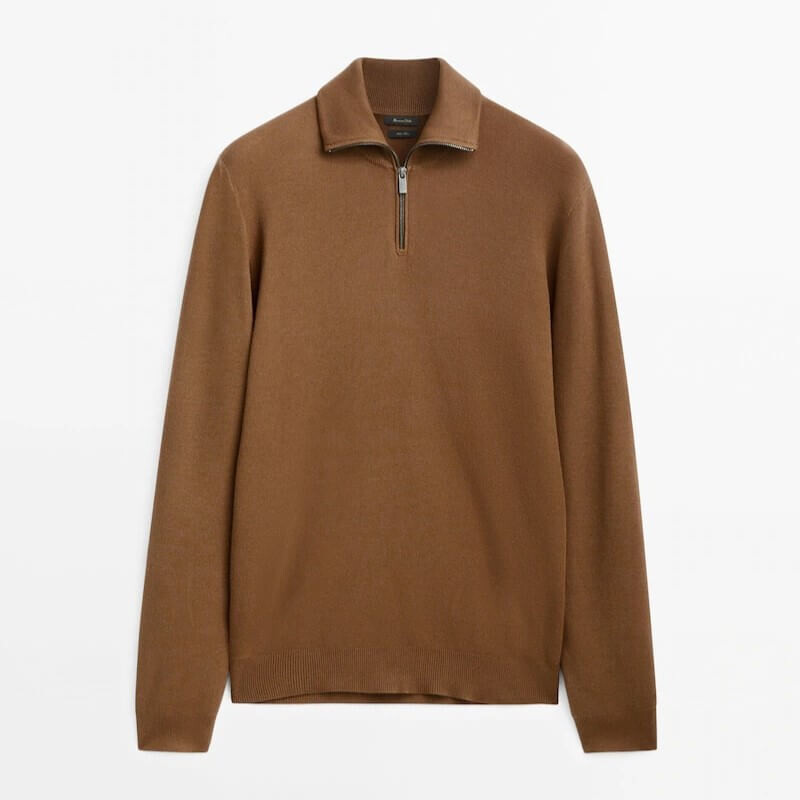 

Свитер Massimo Dutti Smocked Knit Comfort, темно-оранжевый