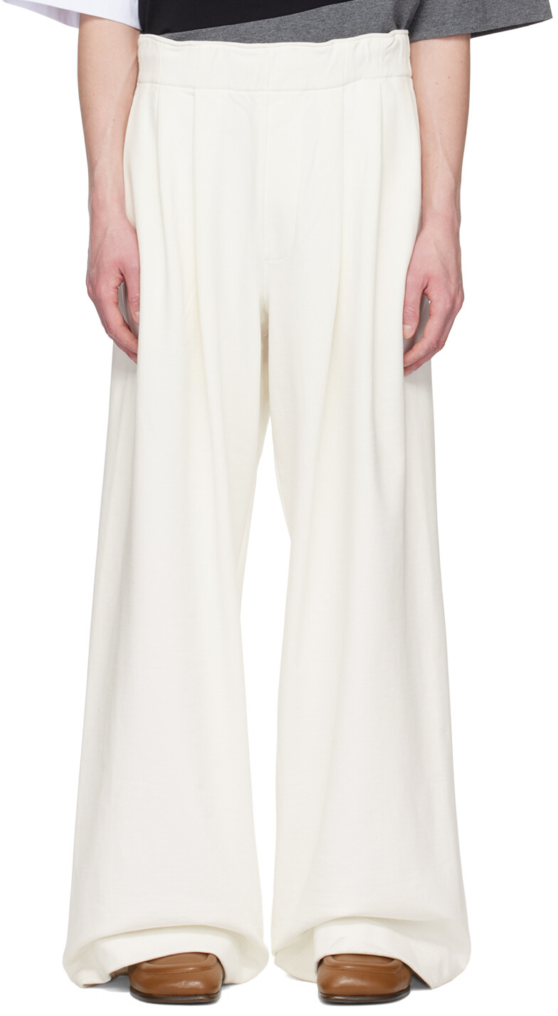 

Белые свободные брюки для отдыха Dries Van Noten