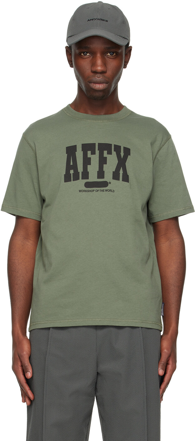 

Зеленая университетская футболка AFFXWRKS, Зеленый