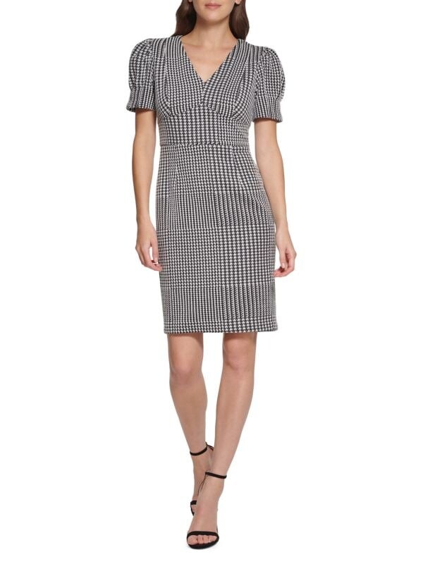 

Платье-футляр Dkny с узором, черный/белый