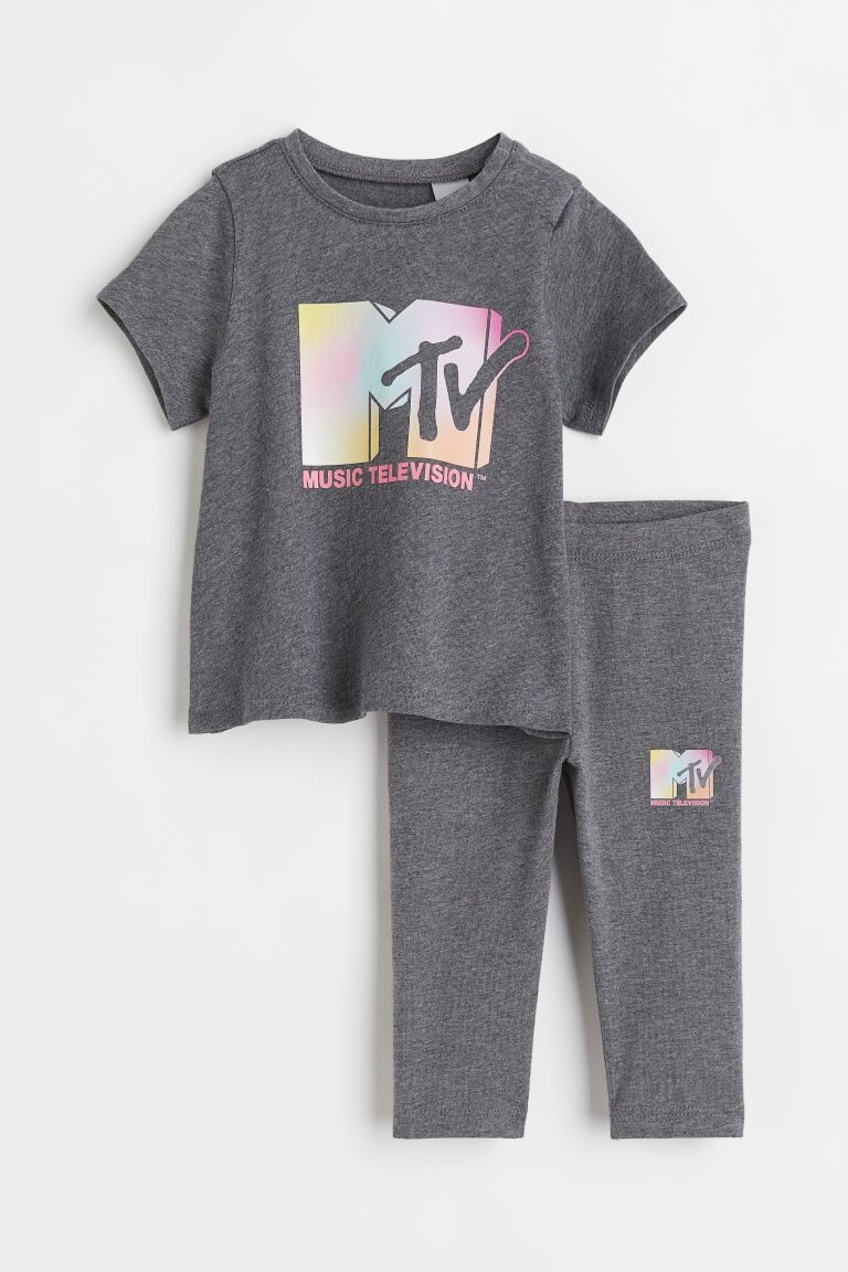 

Набор из 2 предметов H&M, темно-серый меланж/mtv