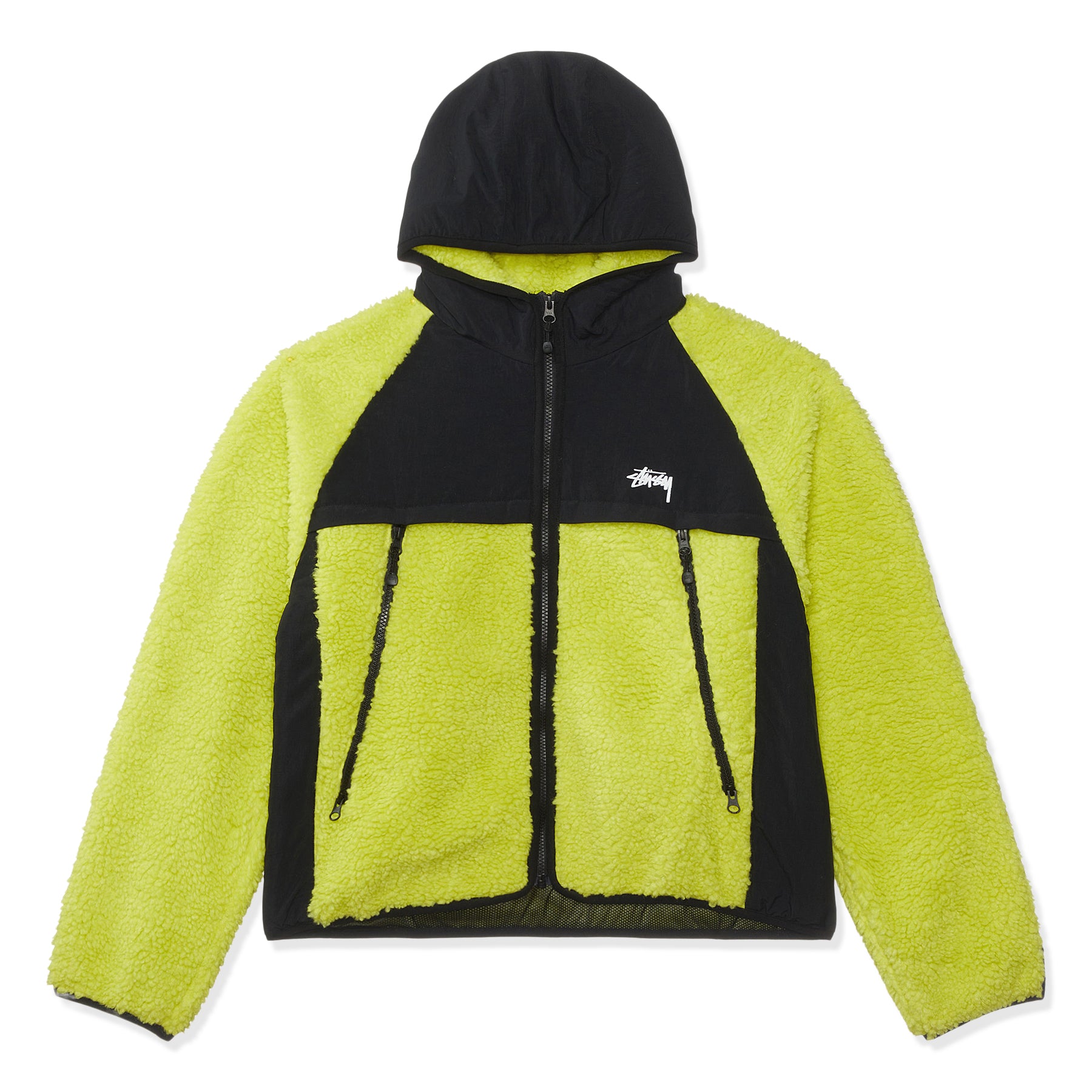 Куртка Stussy Unisex Sherpa Paneled Hooded, желтый/черный