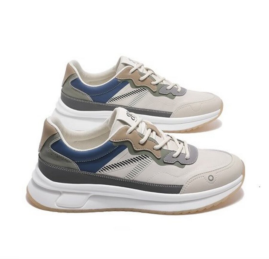 

Кроссовки Eblan Light Running (размер 41) Unisex, серо-бежевый/синий/зеленый