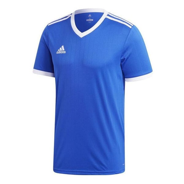 

Футболка Adidas Stripe Quick Dry Micro Mark Sports Training V Neck Short Sleeve Blue T-Shirt, Синий