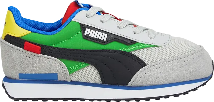 

Кроссовки Puma Future Rider Splash Little Kid Grey Violet Classic Green, серый
