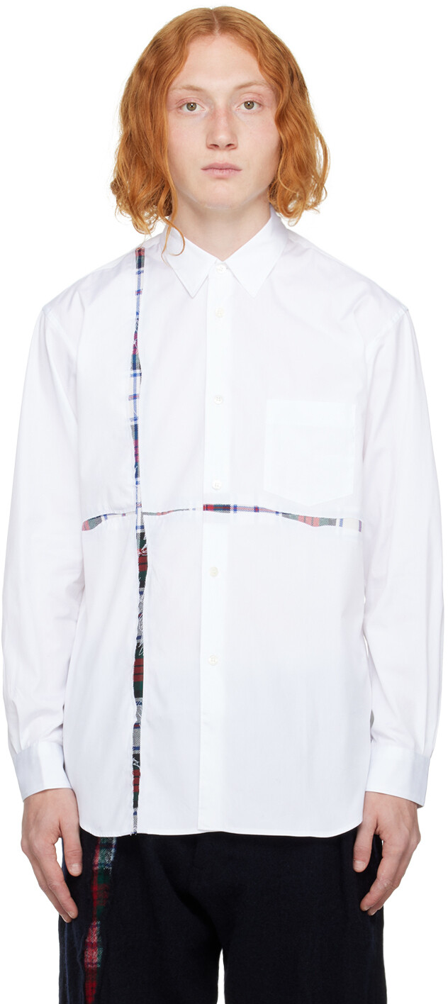 

Белая клетчатая рубашка Comme des Garçons Shirt