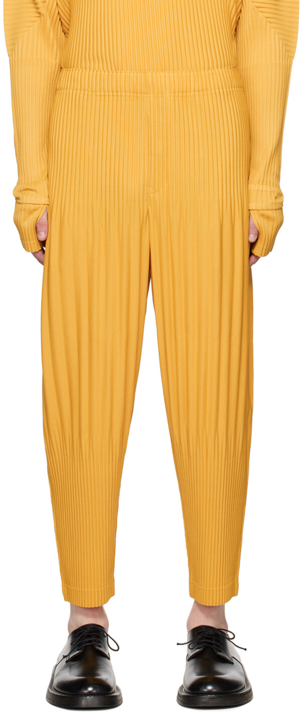 

Оранжевые брюки MC October Homme Plissé Issey Miyake
