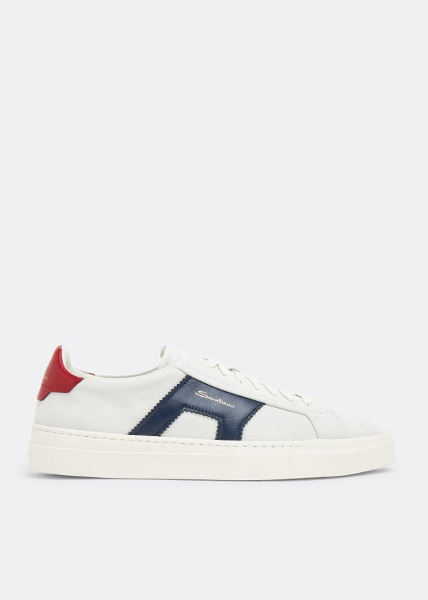 

Кроссовки SANTONI Double Buckle sneakers, белый