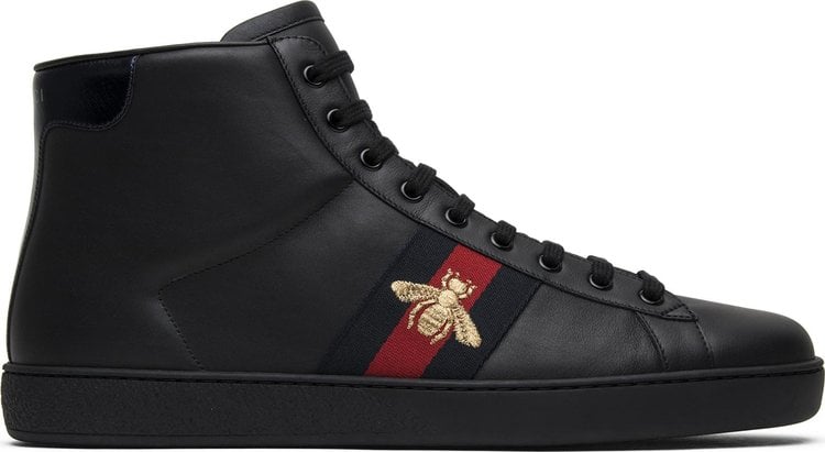 Кроссовки Gucci Ace High Bee, черный - фото