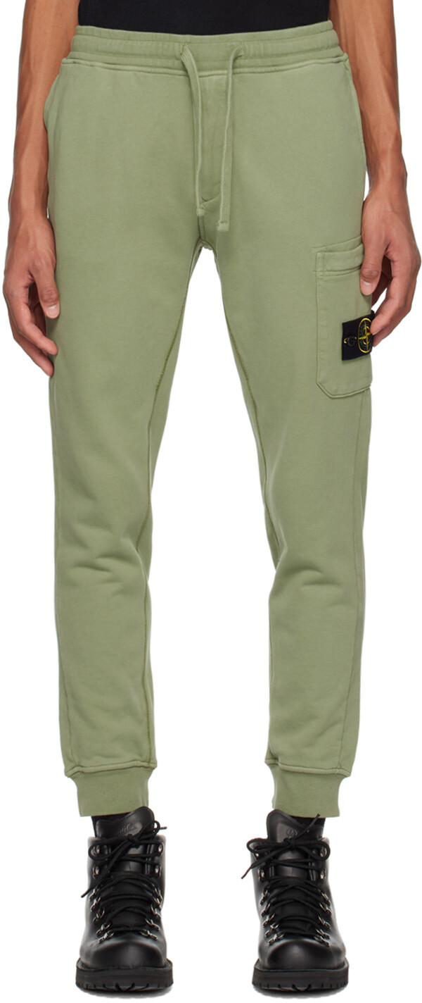 

Зеленые брюки для отдыха с кулиской Stone Island