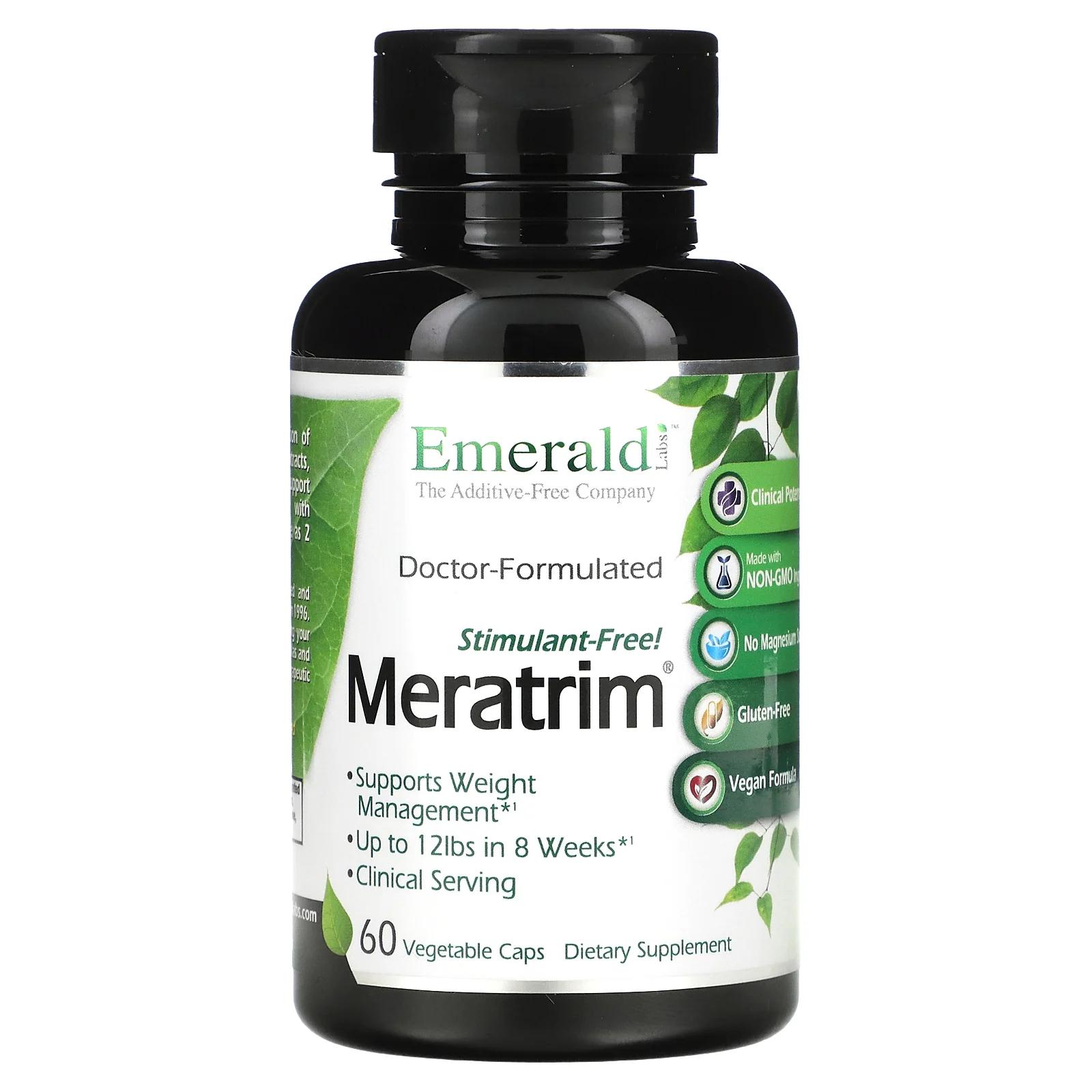 Emerald Laboratories Meratrim 800 мг 60 растительных капсул средиземноморский оливковый лист emerald laboratories 500 мг 60 растительных капсул