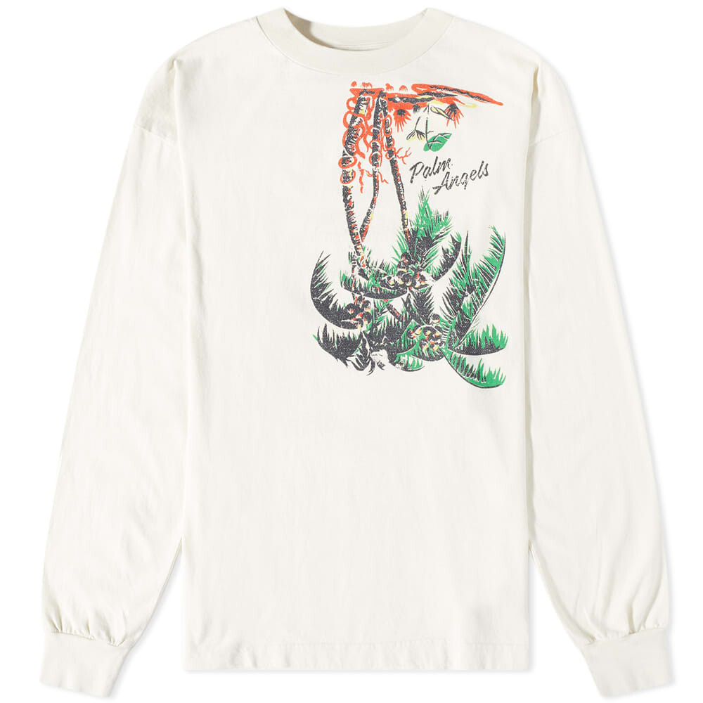 

Футболка Palm Angels Long Sleeve Upside Down Palm Tee, Серый