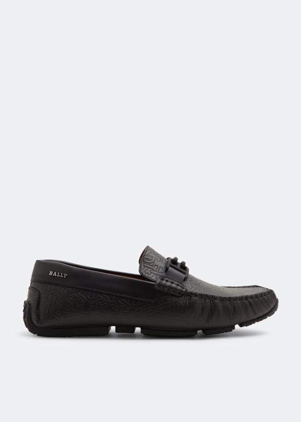 

Лоферы BALLY Parsal driver shoes, черный