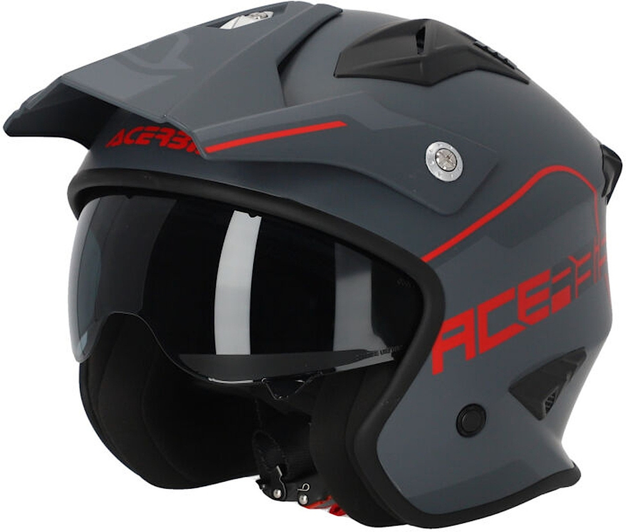 Шлем Acerbis Aria 2023 реактивный, серый/красный шлем acerbis aria 2023 solid реактивный серый