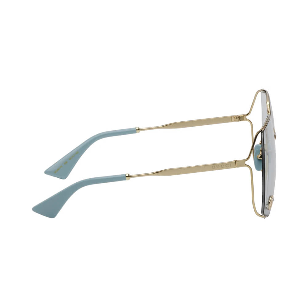 Солнцезащитные очки Gucci Square, голубой/золотой – купить по выгодным  ценам с доставкой из-за рубежа через сервис «CDEK.Shopping»