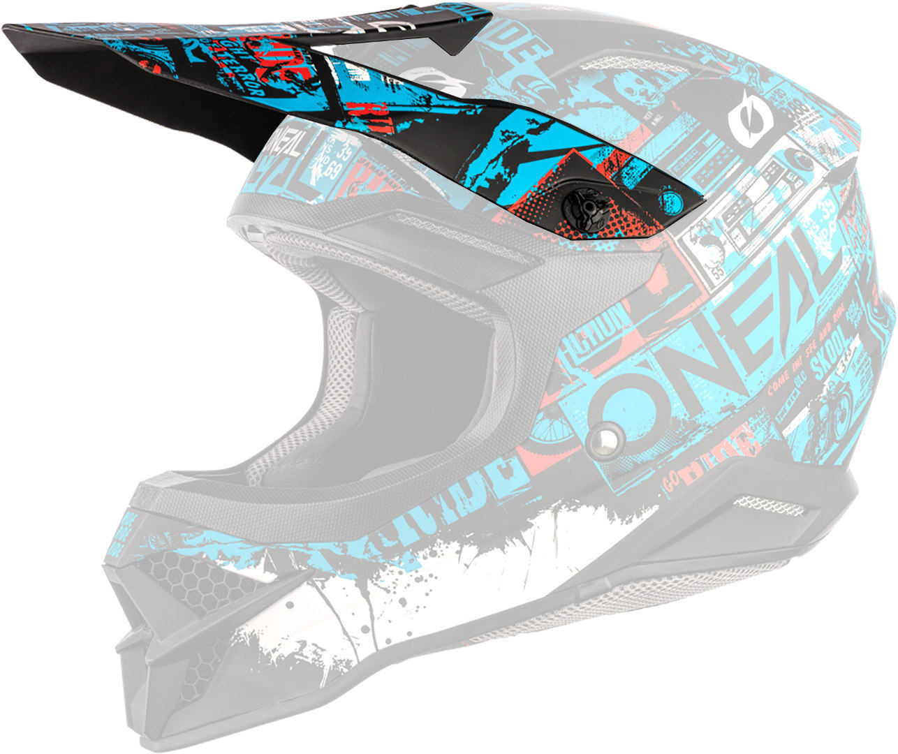 3series вертикальный козырек для шлема oneal синий Козырек шлема Oneal 3Series Ride V22, синий
