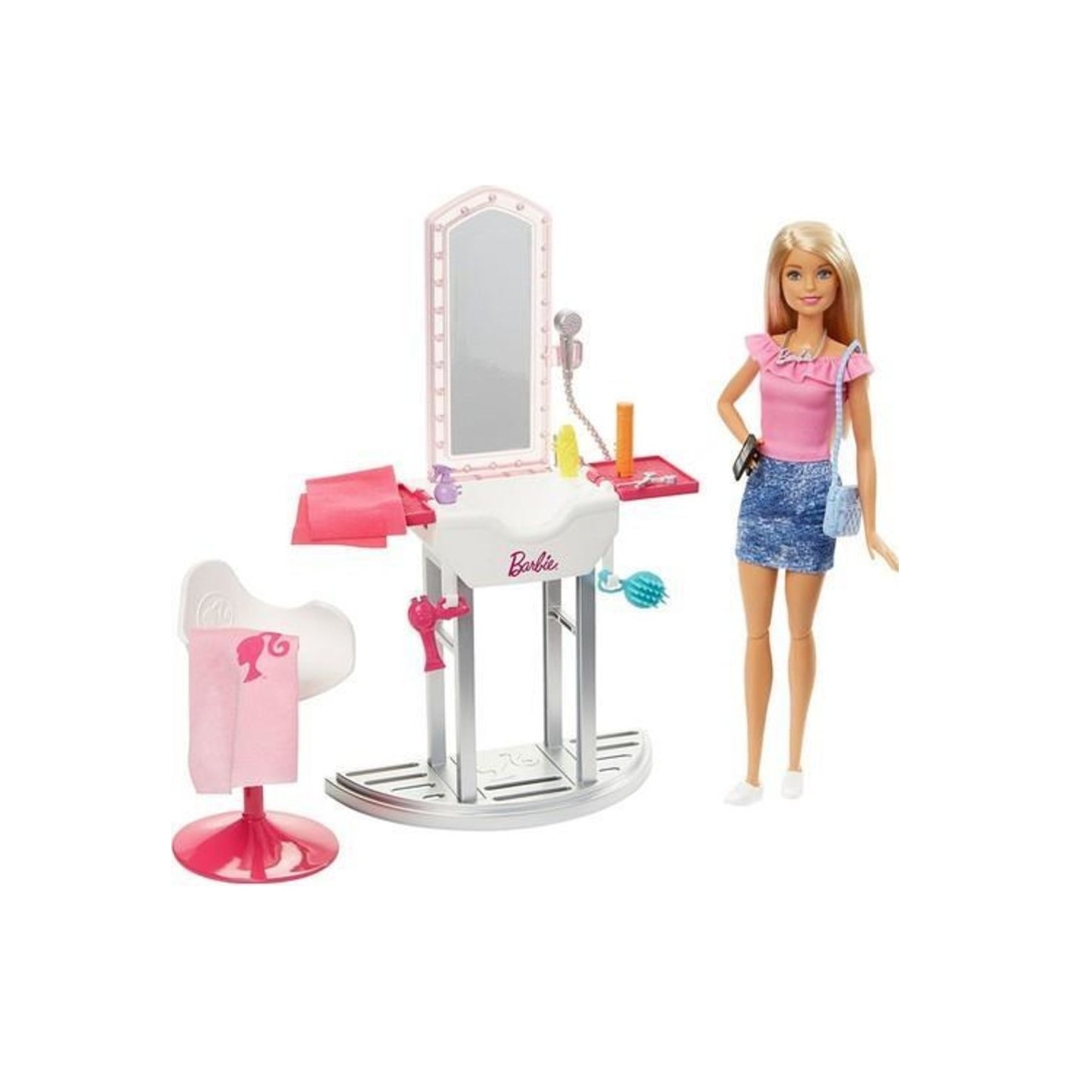 Игровой набор Barbie парикмахерская FJB36-DVX51 – заказать из-за границы с  доставкой в «CDEK.Shopping»