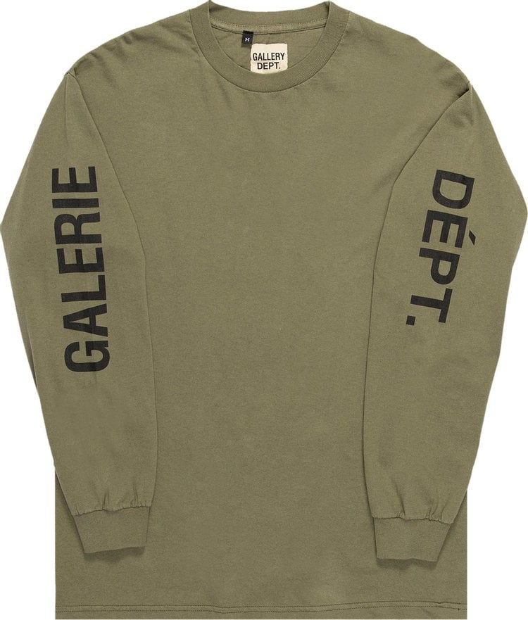 Лонгслив Gallery Dept. French Collector Long-Sleeve Tee 'Olive', зеленый - фото