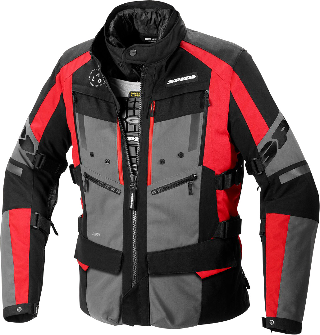 

Spidi 4 Season Evo H2Out Мотоцикл Текстиль куртка, черный/красный