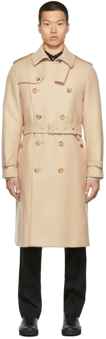 

Бежевый реконструированный тренч Camel Burberry