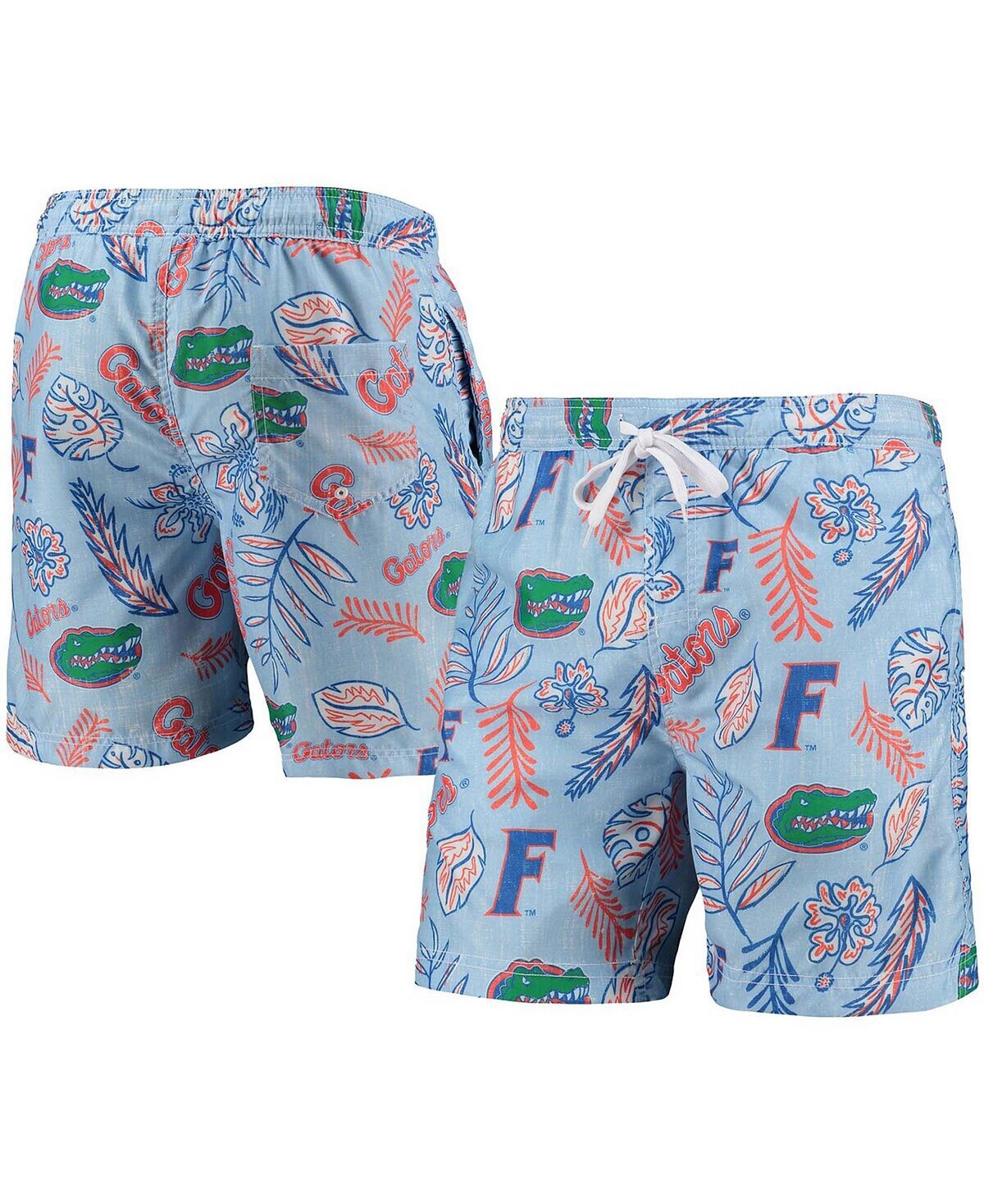

Мужские голубые плавки florida gators с винтажным цветочным принтом Wes & Willy, светло-синий