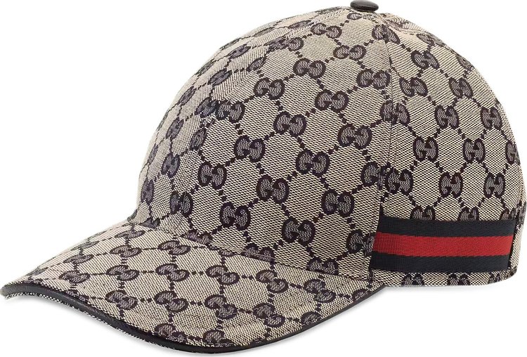 Бейсболка Gucci x Palace GG-P Canvas Baseball Hat Pale Blue, синий - фото