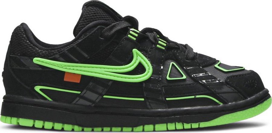 Кроссовки Nike Off-White x Rubber Dunk TD 'Green Strike', зеленый/черный