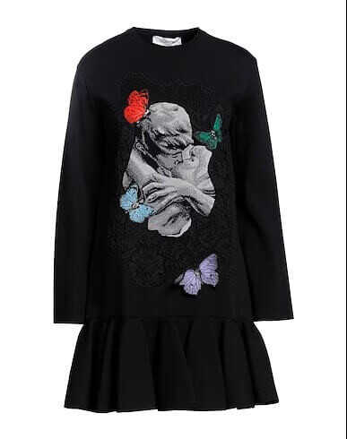 

Короткое платье Valentino, черный