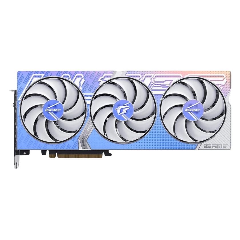 Видеокарта Colorful iGame GeForce RTX 4070 TI Ultra W 12 Гб, белый видеокарта colorful igame geforce rtx 4070 ultra w oc v2 v 12гб белый