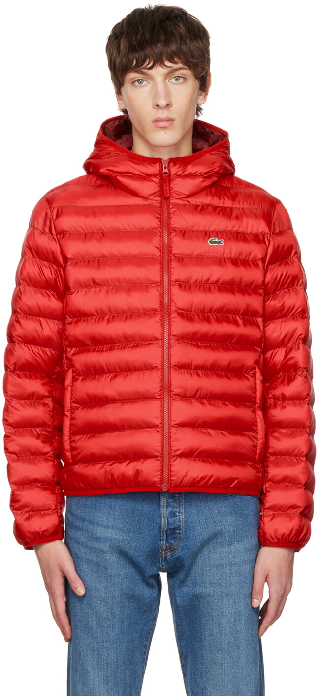

Красная стеганая куртка Lacoste, Красный