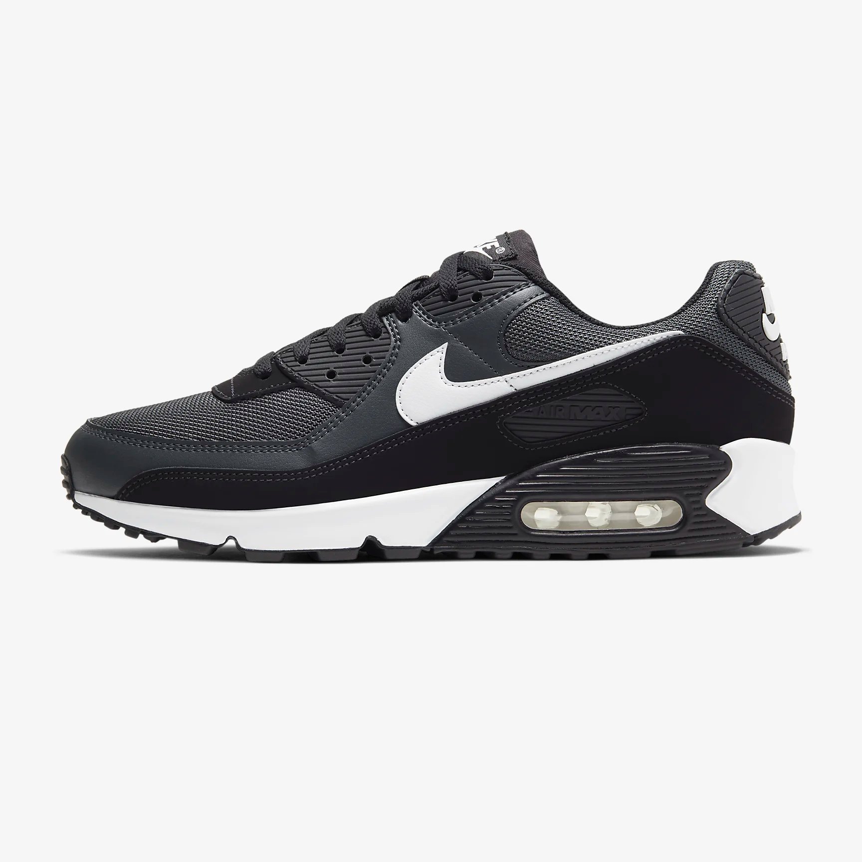 Заказать Кроссовки Nike Air Max 90, черный/серый/белый – цены, описание и  характеристики в «CDEK.Shopping»