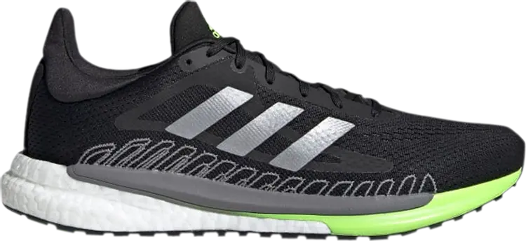 

Кроссовки Adidas SolarGlide 3 'Black Signal Green', черный