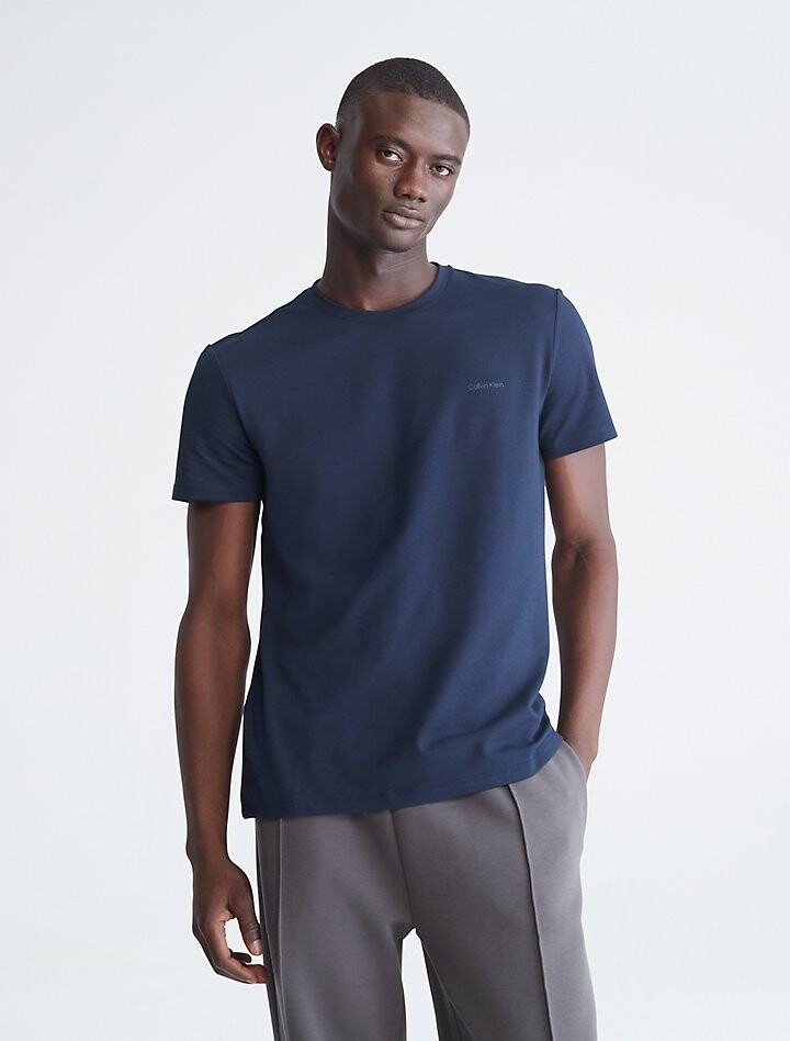 

Футболка CK Move из технического пике Calvin Klein, сапфировый, Серый