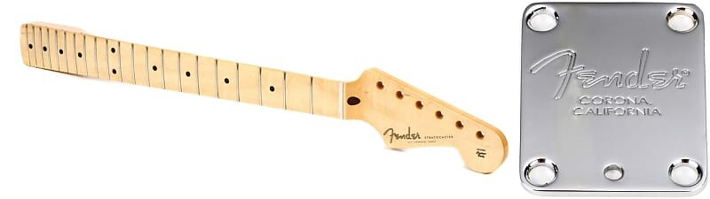 

Сменный гриф Fender Classic Player '50s Stratocaster Soft V — кленовый гриф в комплекте с пластиной гитарного грифа американской серии Fender с 4 болтами — штамп «Fender Corona» 0991102921=1 0991445100=1