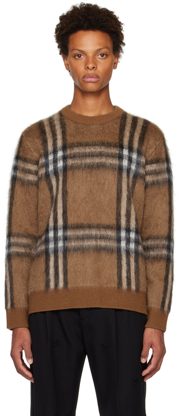

Коричневый свитер в клетку Burberry
