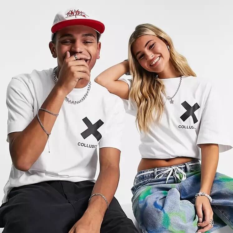 

Футболка Collusion Unisex Logo Cotton, белый