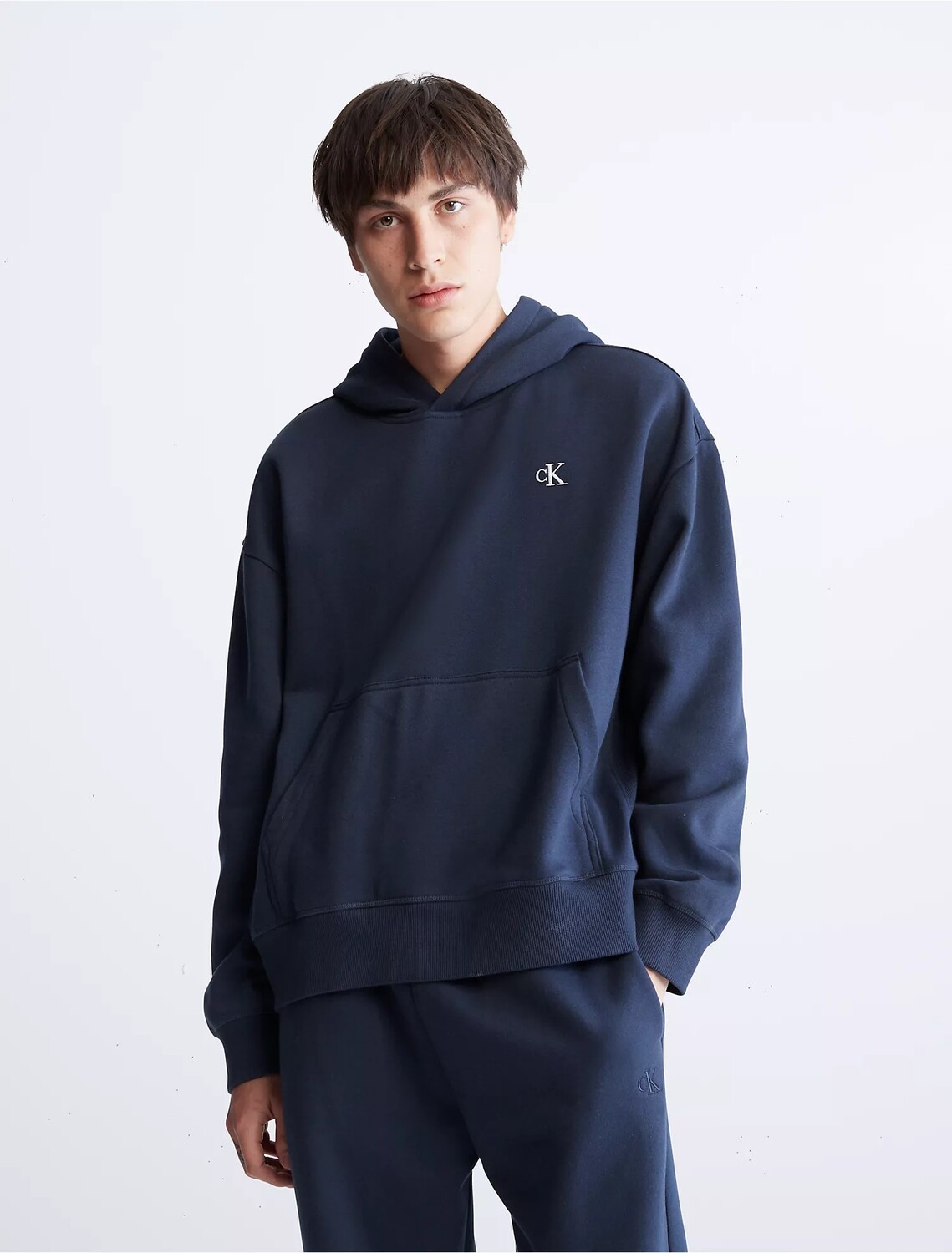 

Толстовка Calvin Klein Relaxed Fit Archive Logo Fleece, синий