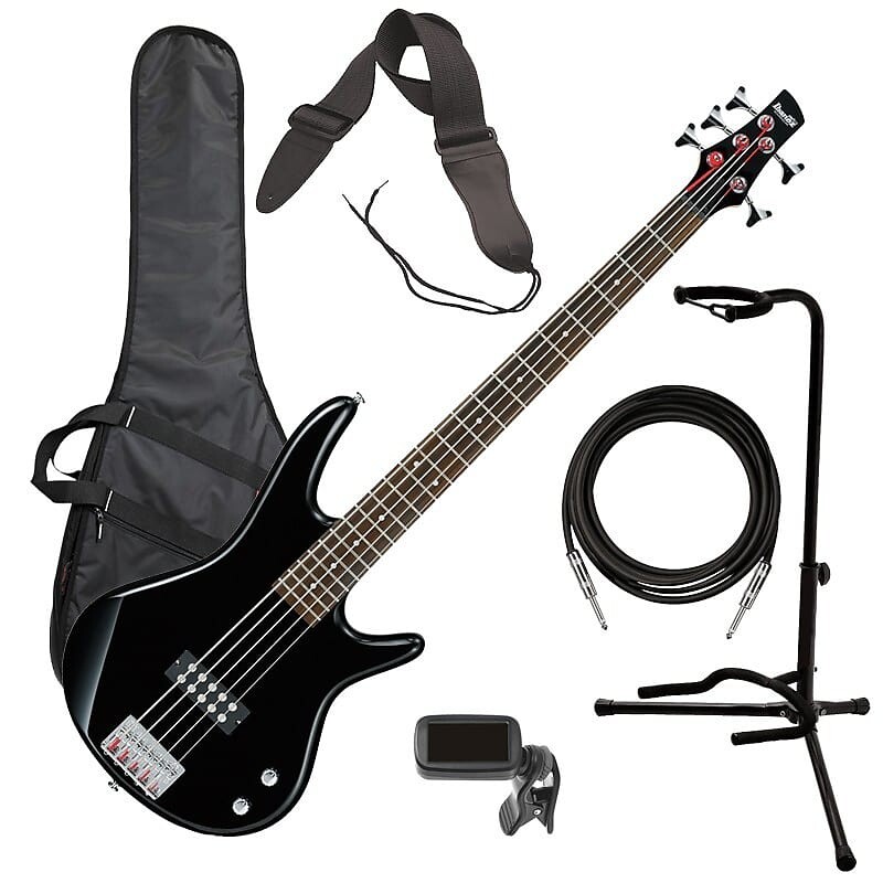 

Ibanez GSR105EX 5-струнная бас-гитара - черный BASS ESSENTIALS BUNDLE