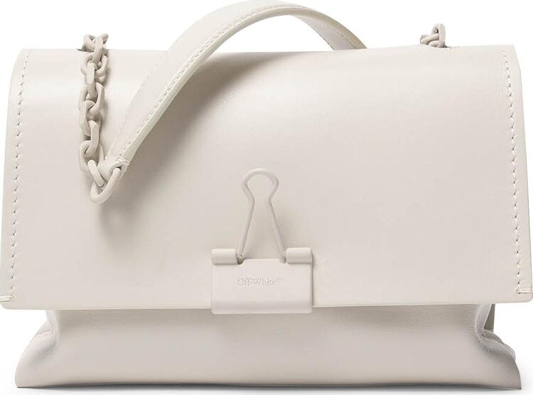 

Сумка Off-White Soft Medium Binder Clip Bag Off White, кремовый