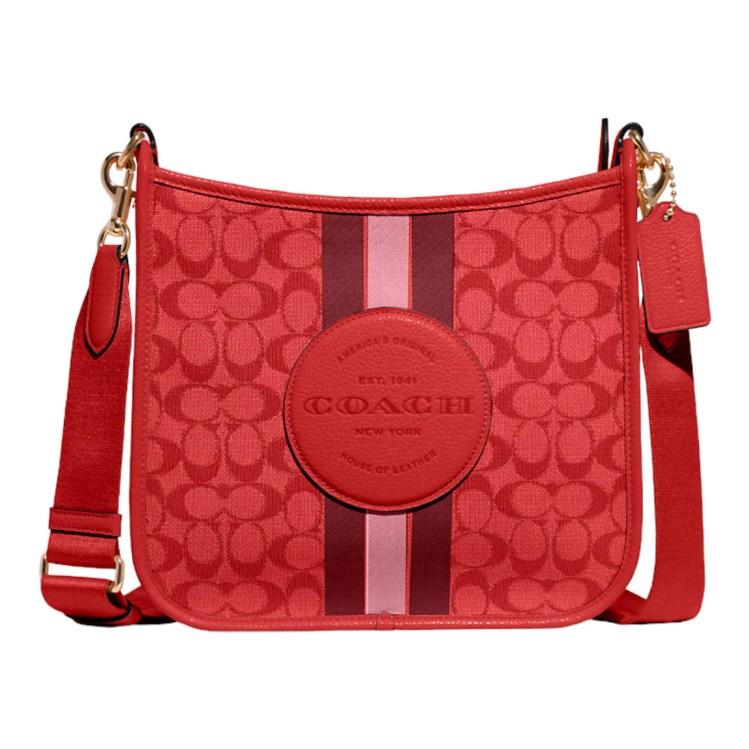 

Сумка Coach Dempsey File With Stripe And Coach Patch, красный