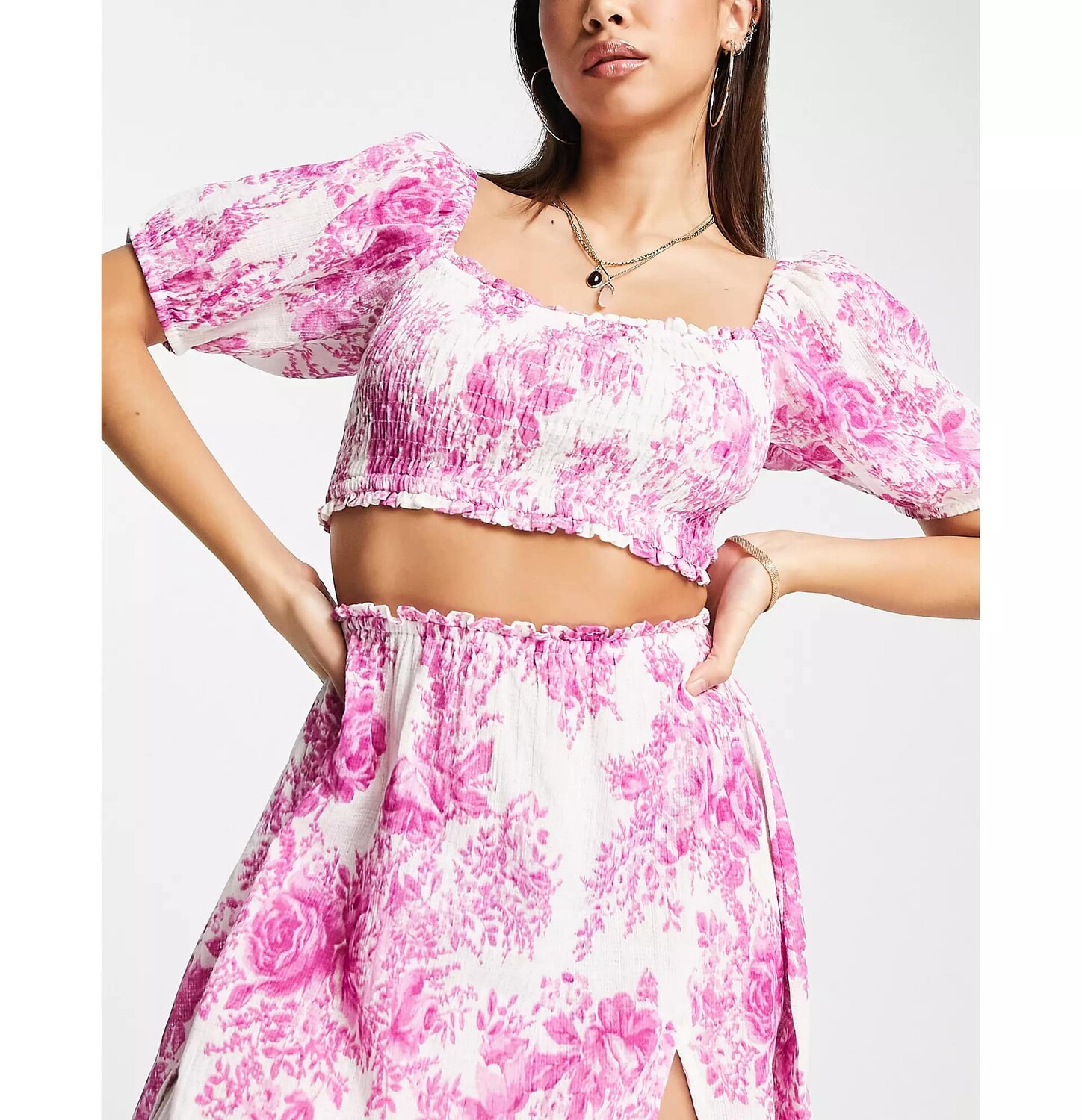 

Топ Asos Design Milkmaid Beach Co-ord, мультиколор