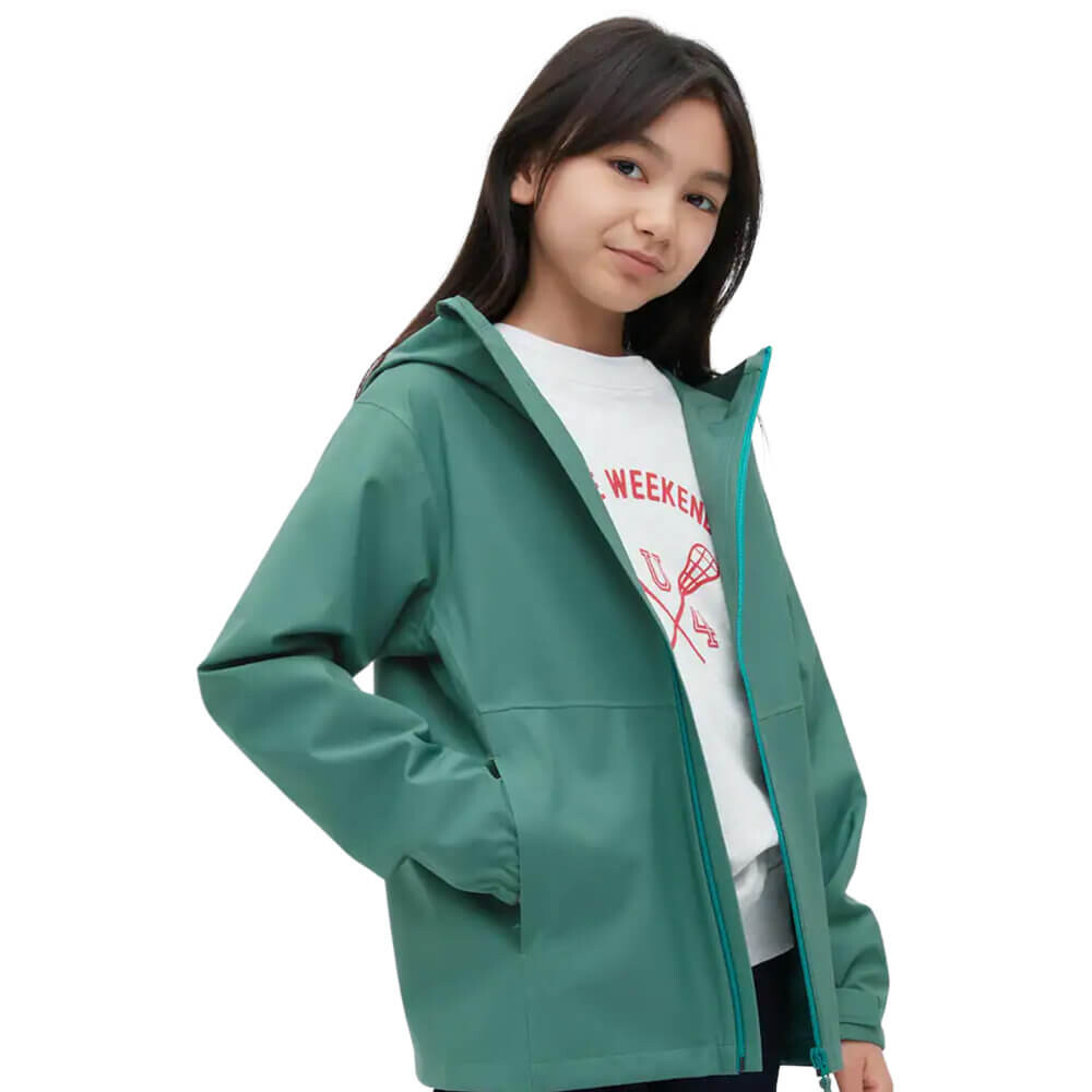 

Детская парка Uniqlo Blocktech Hooded, зеленый