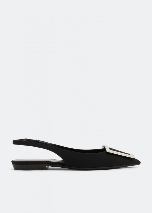 

Балетки SAINT LAURENT Maxine slingback flats, черный