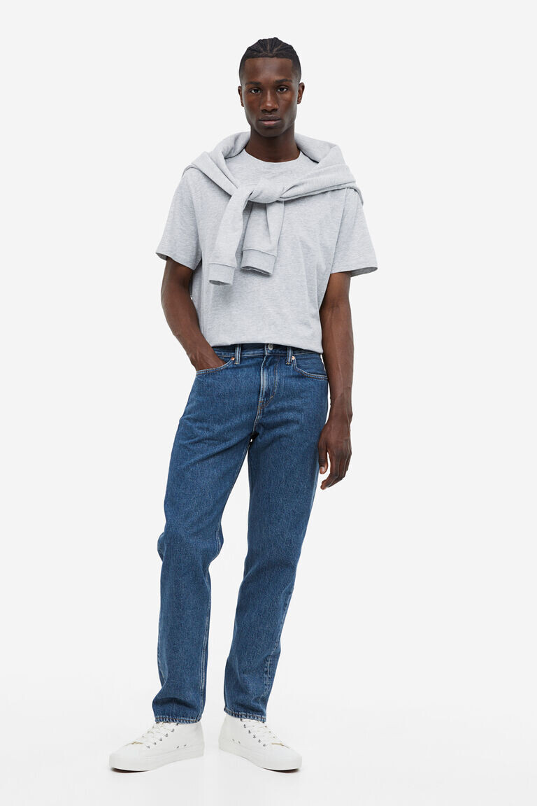

Прямые свободные джинсы H&M, синий
