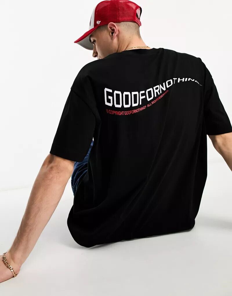 

Черная футболка оверсайз Good For Nothing с логотипом на спине