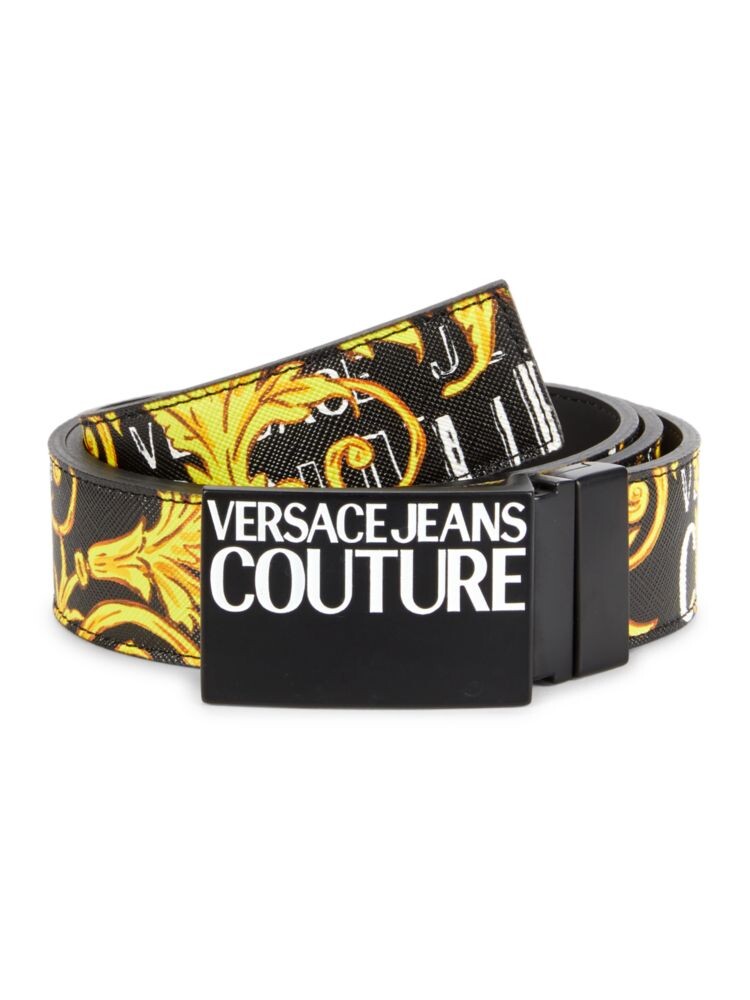 

Двусторонний ремень с логотипом Garland Versace, цвет Black Gold