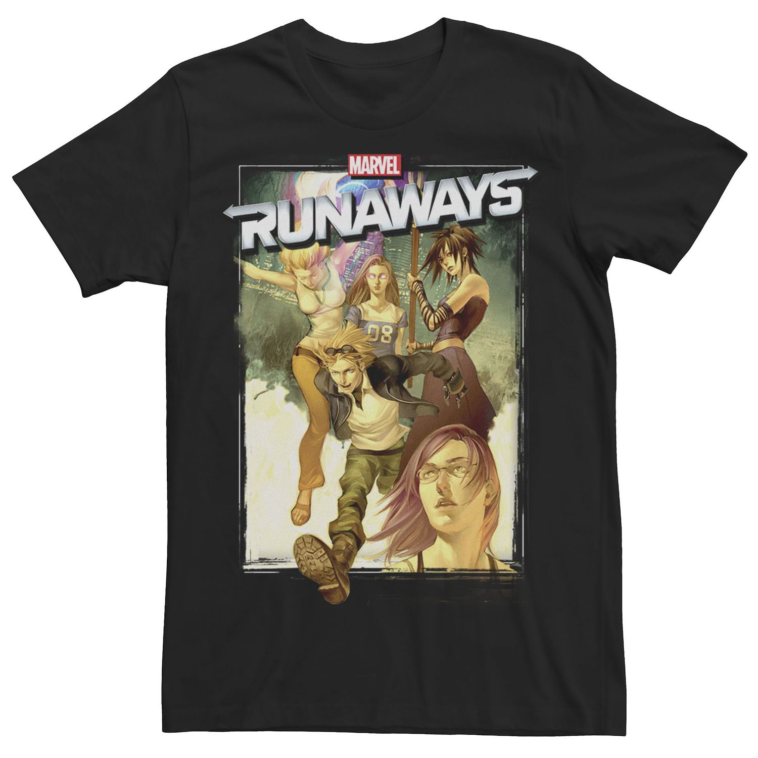 Мужская футболка с портретом Marvel Runaways