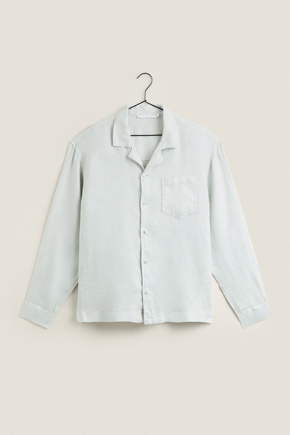 

Льняная рубашка Zara, средне-зеленый